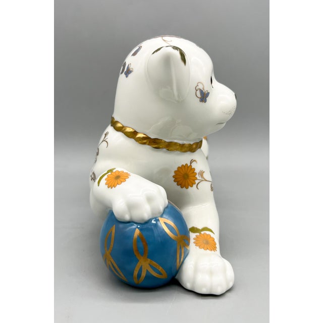 Chelsea House Inc 1987 Franklin Mint Imperial Puppy of Satsuma by Yuki Morioka – Hand-Painted Japanese Porcelain Dog Figurine For Sale - Image 4 of 11