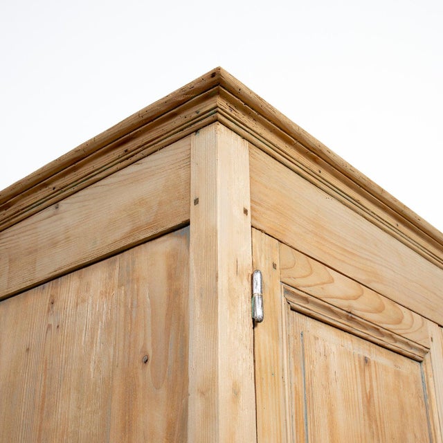 Tan Mid-19th Century Antique French Louis Philippe Period Bleached Pine Armoire For Sale - Image 8 of 13