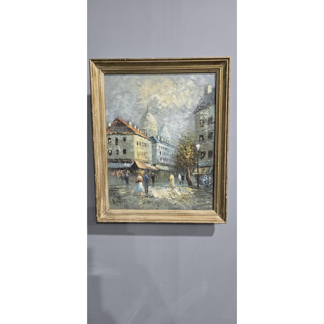 Caroline Burnetti, Untitled, 1920, Oil & Oil on Canvas, in Very Good conditions. Designed 1920 to 1949 This piece has an...