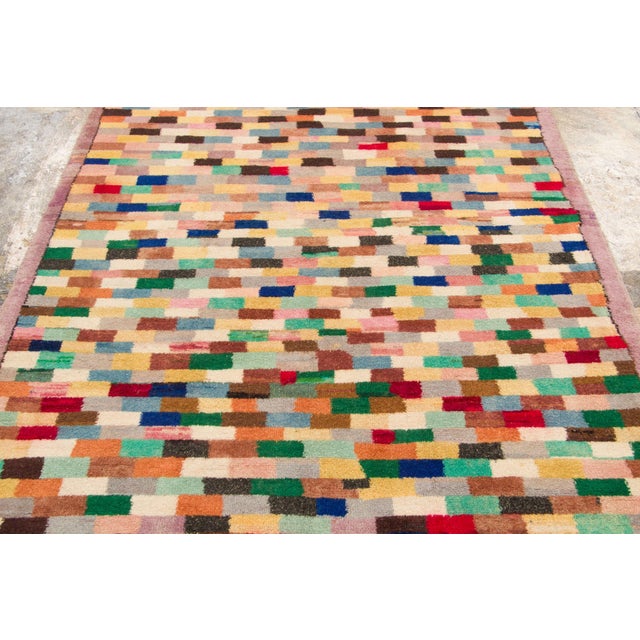 1950s Vintage Turkish Pixelated Wool Runner by Rug & Kilim, Turkey, 1950–1959 For Sale - Image 5 of 9