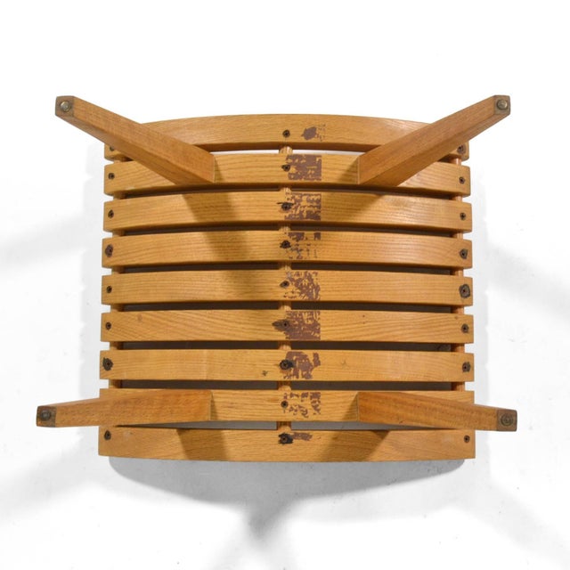 Edward Durell Stone Oak Bench For Sale - Image 10 of 10