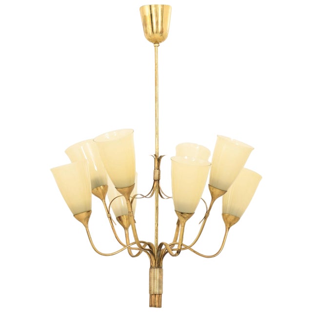 Model 9007/8 Ceiling Lamp attributed to Paavo Tynell for Idman, 1950s For Sale