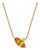 Natural Citrine Marquise Pendant Necklace With Diamond Accent – 18k Gold Plated Sterling Silver For Sale