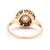 Traditional Antique .25ctw Pearl & Diamond Halo Ring, 14k Yellow Gold, Ring Size 4.25 For Sale - Image 3 of 5