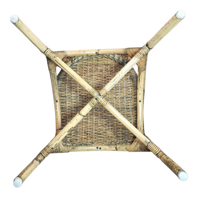 Mid 20th Century Statement Coastal Boho Chic Rattan and Wicker Accent Chair For Sale - Image 5 of 9