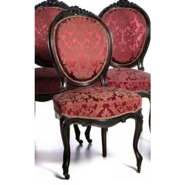 19th Century Portuguese Sofa, Armchairs and Chairs, Set of 6 For Sale - Image 4 of 6