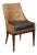 Woven Leather Chair in Brown For Sale
