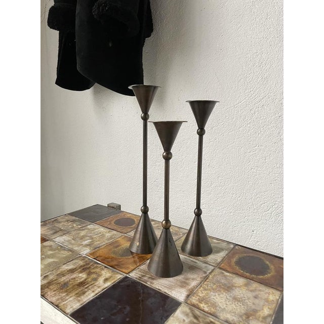 1980s Vintage Candleholders, 1980s, Set of 3 For Sale - Image 5 of 18