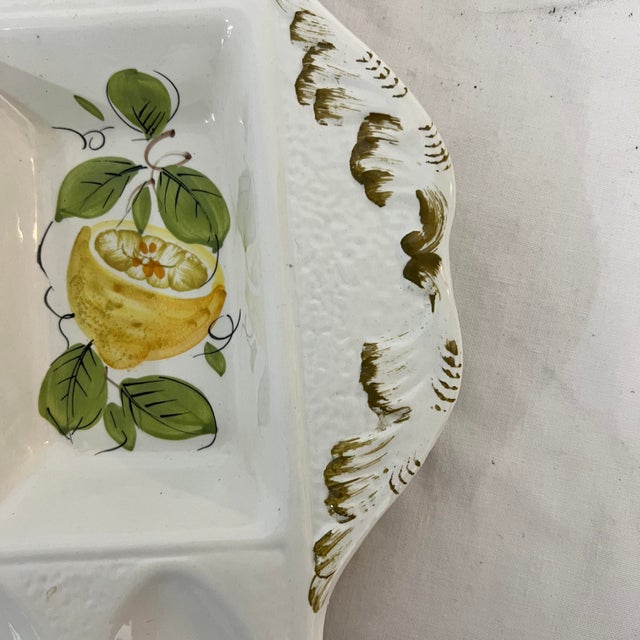 Ceramic Italian Lemon Design Deviled Egg Plate For Sale - Image 7 of 7