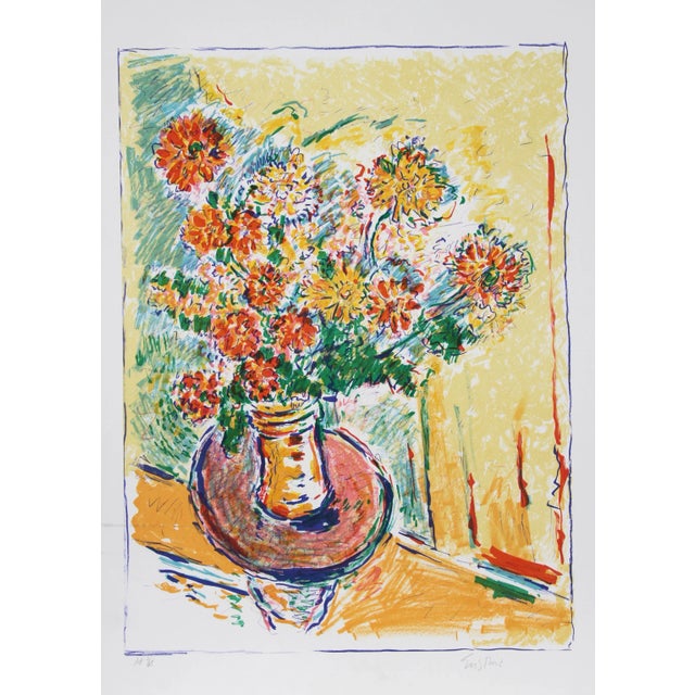 Impressionist Wayne Ensrud, Flower Flight, Lithograph For Sale - Image 3 of 3
