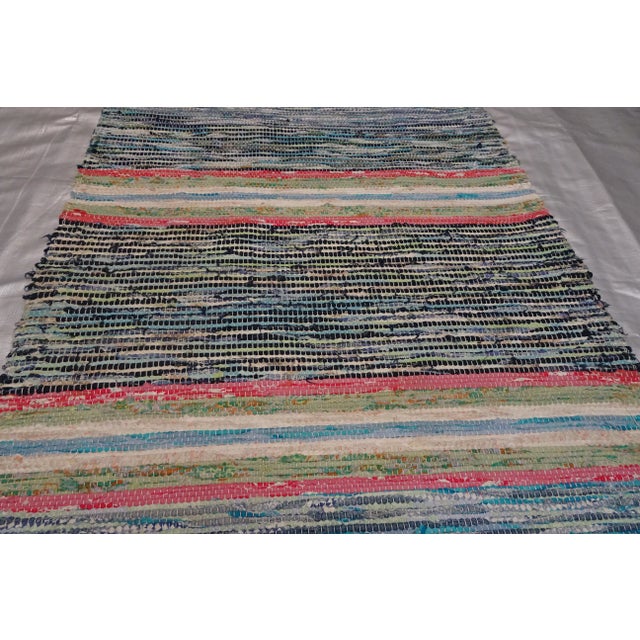 Contemporary Rag Rug Swedish Mid Century For Sale - Image 3 of 8