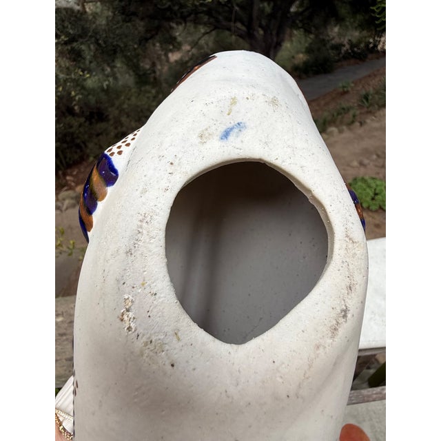 1970s Tonalá Mexican Folk Art Pottery Fish Sculpture For Sale - Image 5 of 9