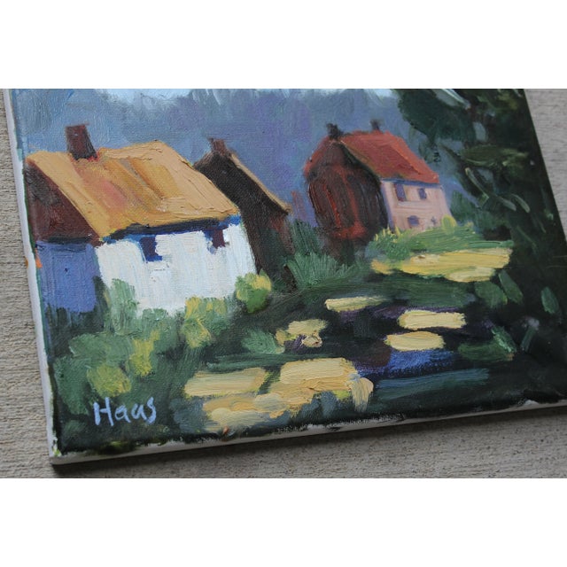 Quiet Places & Landscapes — Shadow Play Original oil painting by Haas, 12 x 12 unframed on stretched canvas, signed....