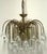 Gold Gold-Plated Metal Lead Crystal Ball Three-Light Chandelier, 1970s For Sale - Image 8 of 11