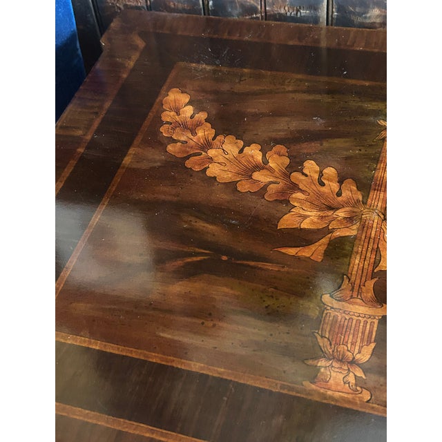 Wood Marquetry Style Neoclassical Cabinet Console For Sale - Image 7 of 12