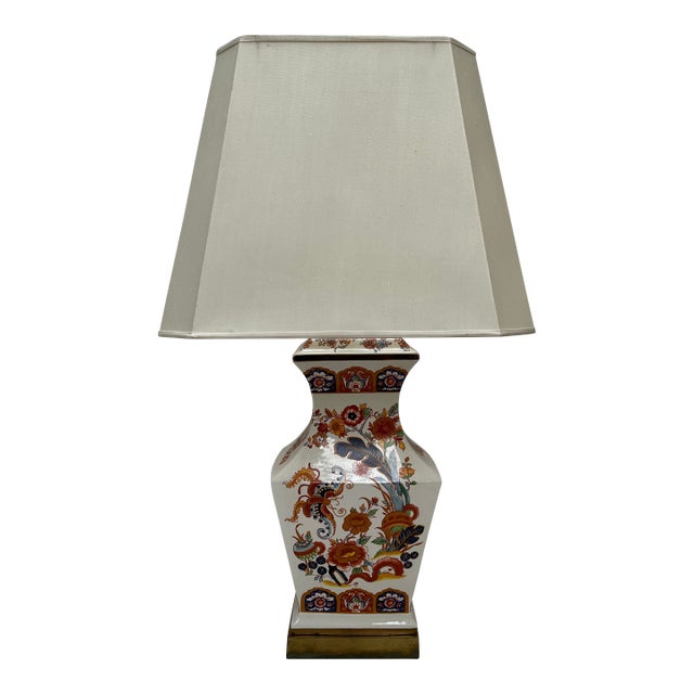 Vintage Imari Porcelain Lamp For Sale