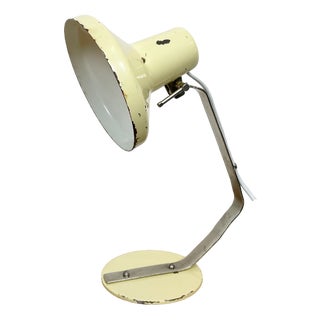 Industrial Beige Table Lamp from Metal Mot, 1960s For Sale
