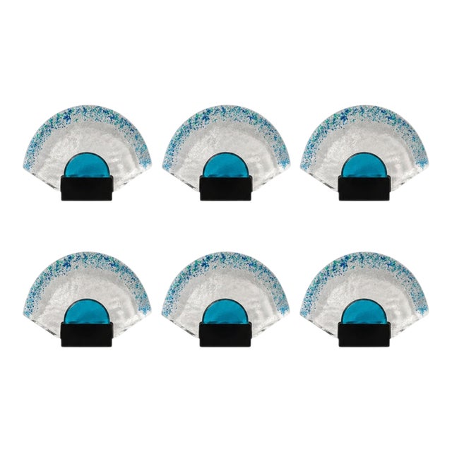 Set of 6 Postmodern Murano Glass Wall Light, Late 20th Century For Sale