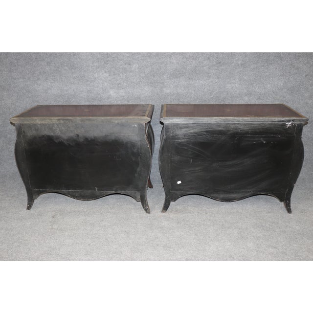Animal Skin Pair Leather Wrapped and Embossed Maitland Smith Commodes For Sale - Image 7 of 14