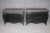 Animal Skin Pair Leather Wrapped and Embossed Maitland Smith Commodes For Sale - Image 7 of 14