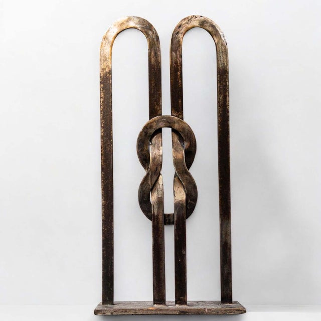 Metal After Tajiri, Mid-Century Knot Sculpture, 1950s-1960s, Metal For Sale - Image 7 of 8
