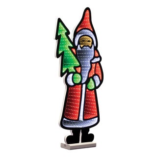Santa with Pine Tree Ekkolight 23.5"H For Sale
