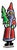 Santa with Pine Tree Ekkolight 23.5"H For Sale