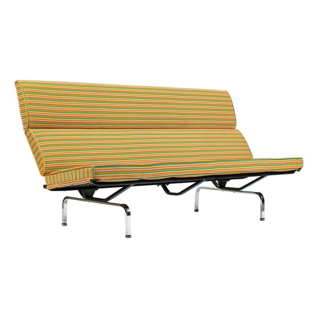 Mid Century Eames Herman Miller Sofa Compact, Alexander Girard Maharam Fabric, 2 Available For Sale