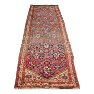 1920s Antique Persian Hamedan Runner Rug 3’8″ X 13’5″