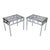 Late 20th Century Mid Century Modern Baughman Style Chrome & Glass Rectangle Side Tables - a Pair For Sale