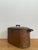 Beautiful antique hand-hammered copper wash tub with original fitted lid and turned wood handles. This substantial piece...