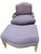 Wood Vintage J. Royale French Bergère Chair & Ottoman With a Gilded Wood Frame For Sale - Image 7 of 12