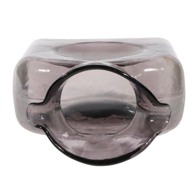 Amethyst Mid 20th Century Blenko Double Spout Water Bottle in Amethyst Glass For Sale - Image 8 of 12