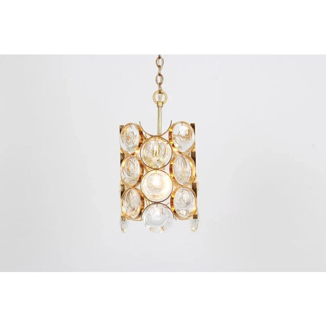 Petite German Gilded Brass Pendants by Sciolari for Palwa, 1970s, Set of 2 For Sale - Image 13 of 14