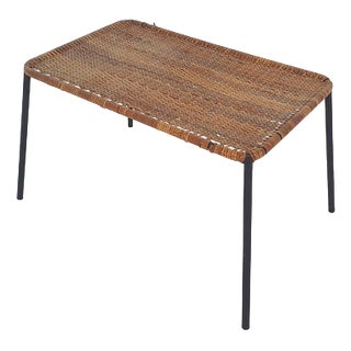 Rattan Coffee Table attributed to Carl Aubock, Austria, 1960s For Sale