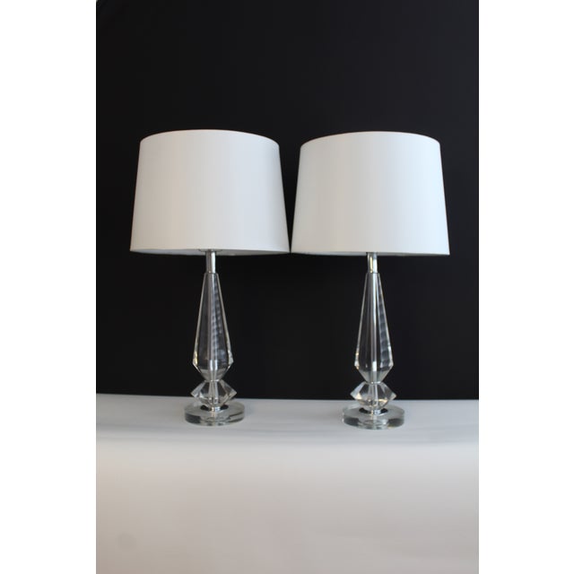 Pair of Mid 20th Century Waterford Crystal Influence Lamps For Sale In Miami - Image 6 of 12