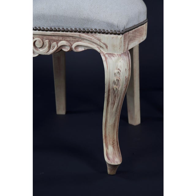 Beige French Country Side Chairs - a Pair For Sale - Image 8 of 10