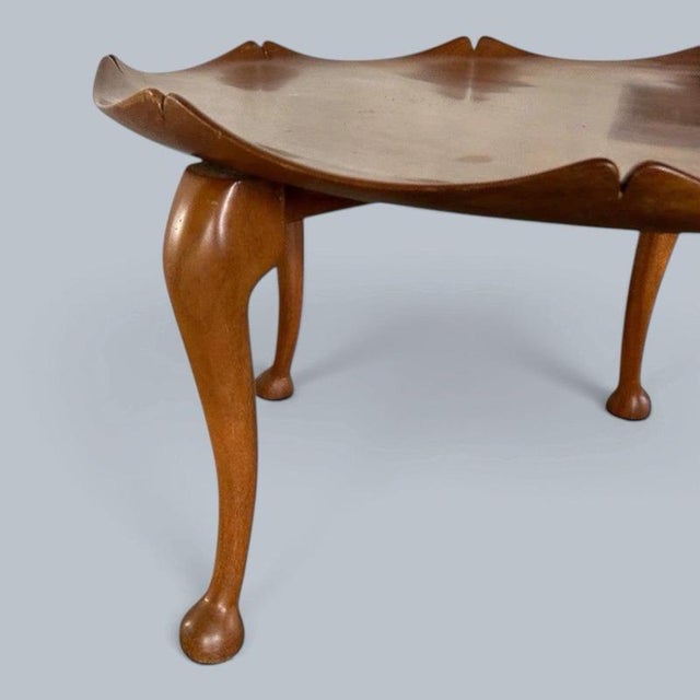 Wood Teak Lotus Coffee Table, 1970s For Sale - Image 7 of 9