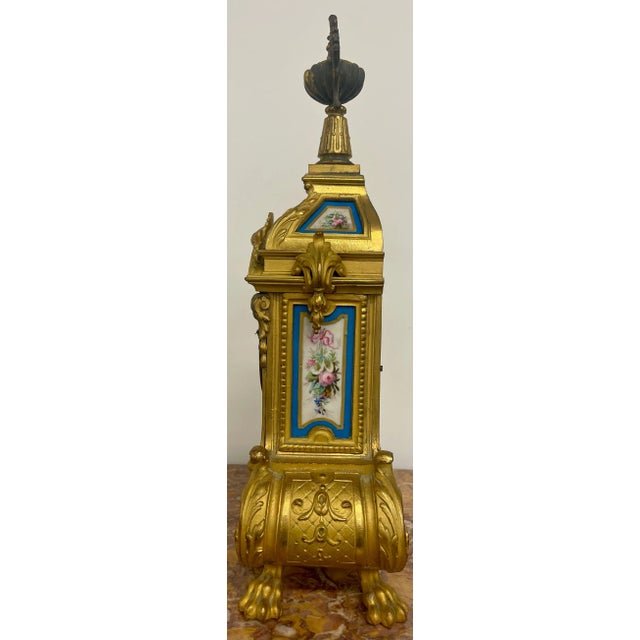 Louis XVI Dore Bronze Mantle Clock, Conrad Felsing, Berlin For Sale - Image 9 of 13