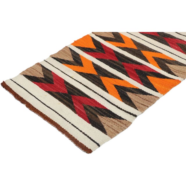 77779 Vintage Germantown Navajo-Style Rug, 01'07 x 02'10. This exquisite handwoven wool vintage Germantown Navajo-style...