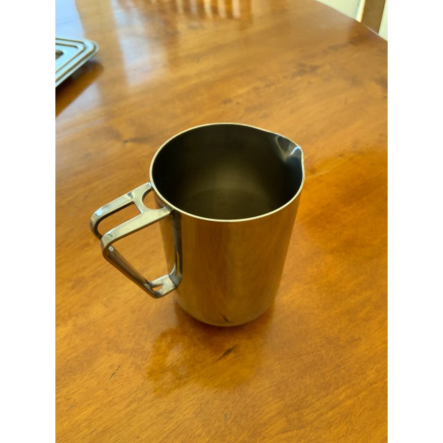 Art Deco Cristofle-Style 1930s Italian Moderne Silver Plate Coffee Set With Tray, Creamer and Sugar Bowl - 4 Pieces For Sale - Image 3 of 10