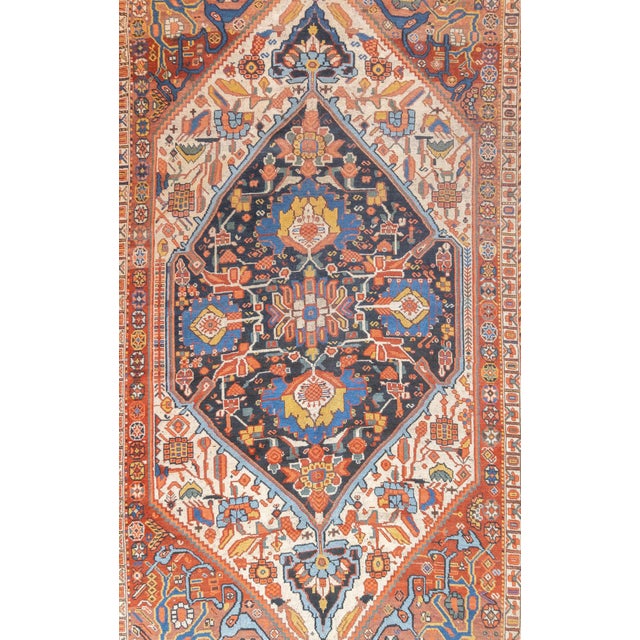 Persian Antique Persian Qashqai Rug 5'6'' X 9'1'' For Sale - Image 3 of 5