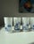 Chinoiserie Vintage Blue Willow Pagoda Chinoiserie Frosted Glass Tumblers; Set of Four For Sale - Image 3 of 8