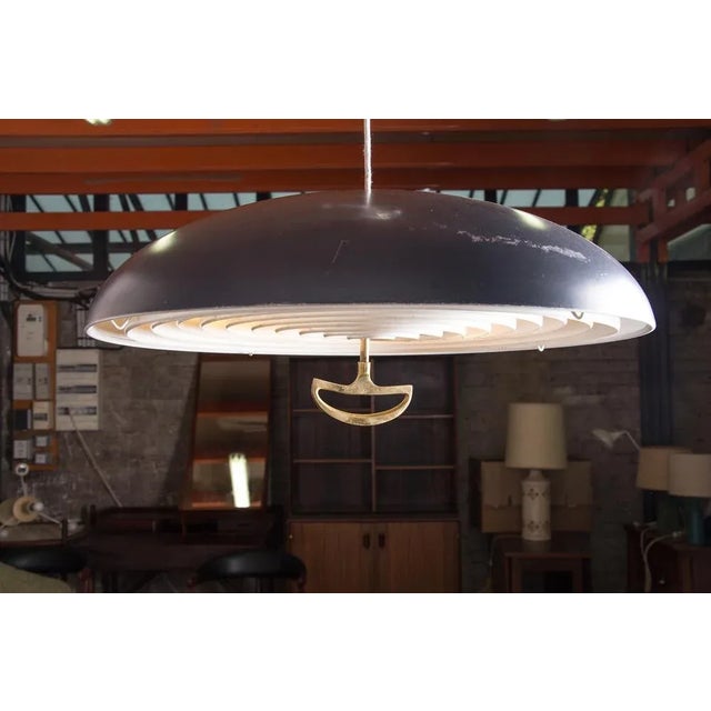Large Danish Metal California Suspension Light by Vilhem Wolhert & Jorgen Bo for Poulsen, 1960s For Sale - Image 9 of 13