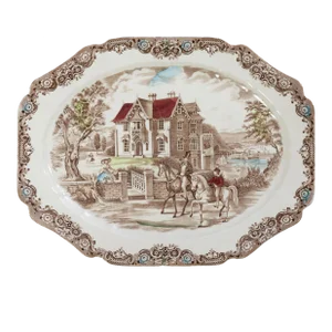 Mid 20th Century Johnson Brothers Heritage Hall Ironstone Platter