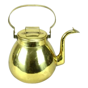 1800s X-Large Brass Tea Coffee Kettle Community Teapot English