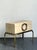 Metal Vintage Brass and Parchment Box on Chrome Stand After Karl Springer For Sale - Image 7 of 13