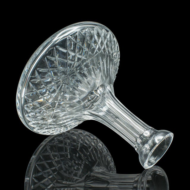 Transparent Vintage Ship's Merlot Decanter, English Crystal Glass, Wine, Spirit, Mid Century For Sale - Image 8 of 12