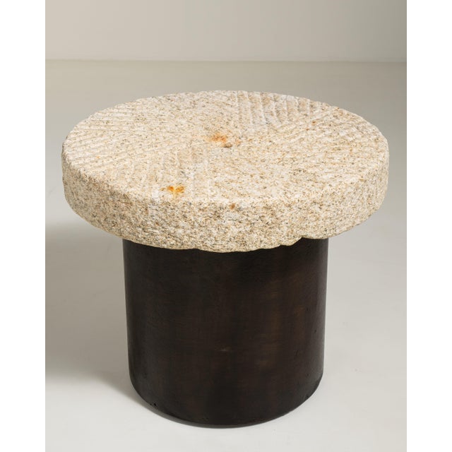 Metal Iron Side Table with Stone Top, Antique, China, Early 20th Century For Sale - Image 7 of 12