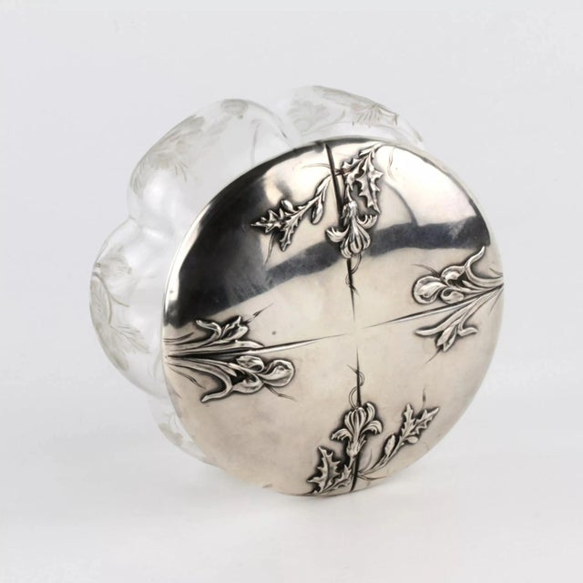 French Bonbonniere with Silver Lid For Sale - Image 5 of 9